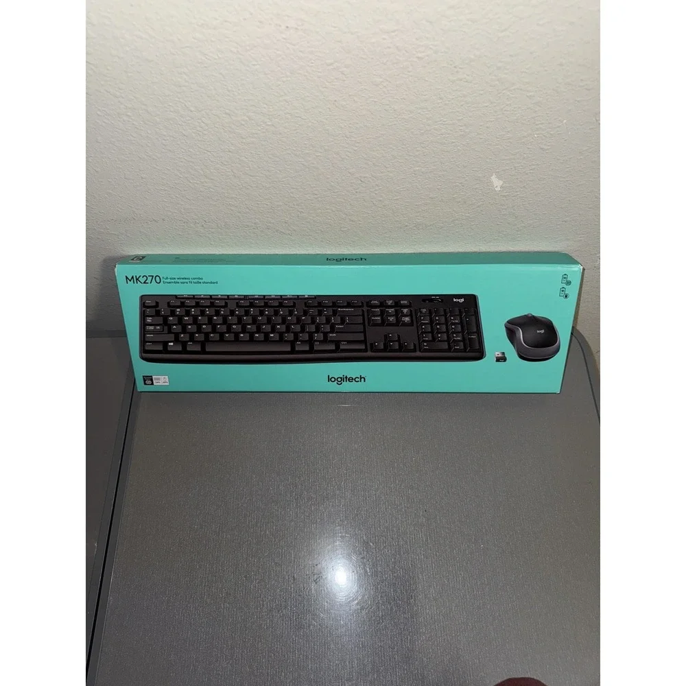 Logitech MK270 Wireless Keyboard Mouse Comb 2.4GHz USB Receiver Windows ChromeOS